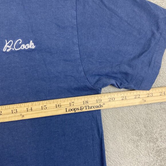 Barney Cools Blue Casual Cotton Crew Neck Short Sleeve Tee T Shirt Mens Medium M - Picture 6 of 7